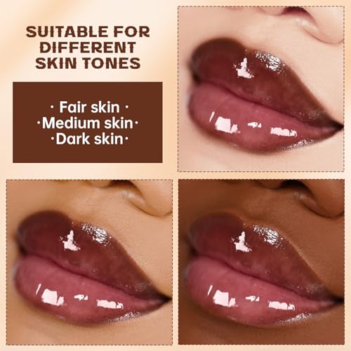 Dark Brown Lip Liner & Gloss Set - Moisturizing Plumping Lip Combo