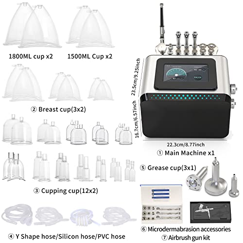 Vacuum Cupping Therapy Machine 3in1 | 34 Cups | 5" Touch