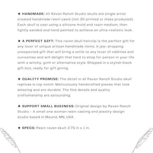 Raven Skull Hair Clip Gothic Headpiece, Goth Witchy Viking Wedding Hair Accessory for Brides, Bridal Barrette