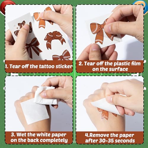 144Pc Football Temporary Tattoos - 2 Inch Waterproof Stickers