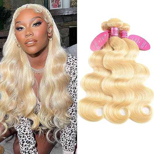 YISEA 613 Body Wave Brazilian Hair 12A Brazilian 613 Body Wave 3 Bundles Unprocessed Human Raw Hair Mink Hair Bundles Wet and Wavy Human Hair 613 Blonde 10 12 14