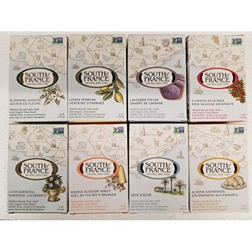 South of France Bar Soap Variety Pack (8 Scents 6 oz each)
