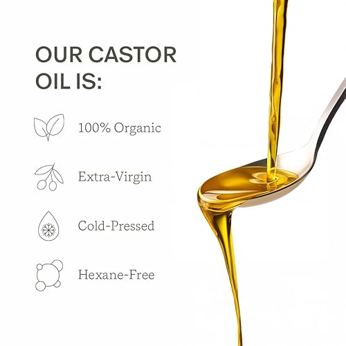 Castor Oil Body Oil ? 100% Organic, Cold-Pressed, Hexane-Free with Magnesium & Frankincense for Skin Hydration & Evening Self-Care, Night Oil (14 fl oz)