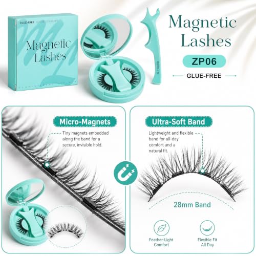 Magnetic Eyelashes Reusable Fluffy No Glue False Lashes