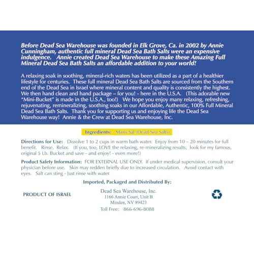 Dead Sea Warehouse - Dead Sea Salts for Soaking - 100% Dead Sea Mineral Bath Salts - Great for Soothing Muscles Aches, Relaxation, Alleviate Skin Issues - Unscented - 2 lbs - 2 Pack