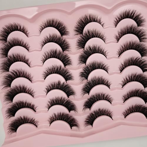 3D Mink Lashes 20mm Wispy Cat Eye False Eyelashes (10 Pairs)