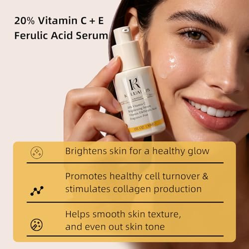 KELUAL DS Vitamin C Serum 20% - Brightening Face Serum 1.0 OZ