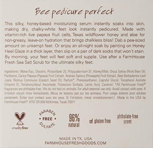 FarmHouse Fresh Honey Heel Glaze 3 fl oz – Honey-based Foot Moisturizer