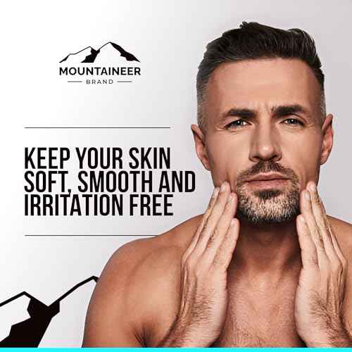 Mountaineer Brand Natural Post Shave Balm with Smokey Bourbon Scent | Soothes, Cools & Refreshes Sensitive Skin After Shaving | Aftershave For Men | Calms Irritation | Made in West Virginia | 2oz