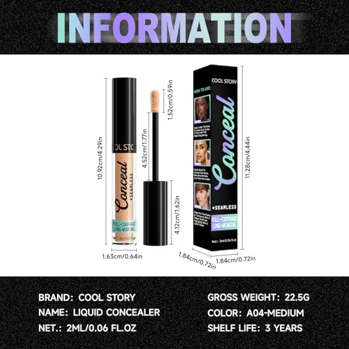 Full-Coverage Liquid Concealer | Buildable Medium Coverage 0.06oz
