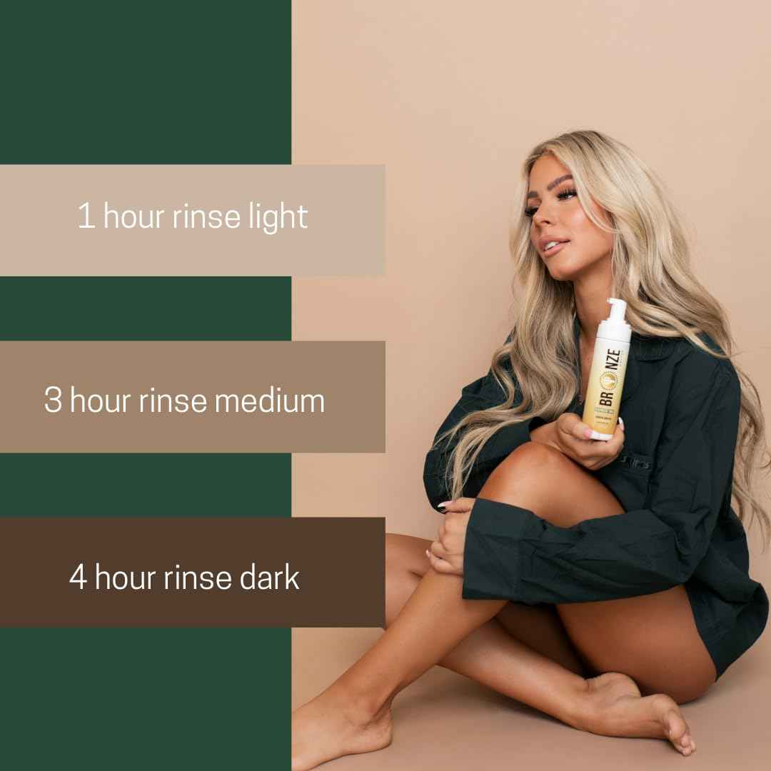 Bronze Cactus Express Self Tanning Mousse – Hyaluronic Acid, Fragrance-Free | Fast Bronzed Glow in 1-4 Hours for Face & Body | Lightweight, Non-Sticky, Suitable All Skin Types | 6.7 fl oz