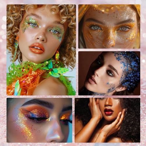 Body Glitter Stick - Holographic Sequins for Face & Hair
