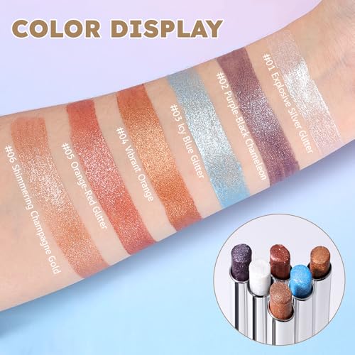 Multichrome Glitter Eyeshadow Stick - Chameleon Shimmer & Holographic