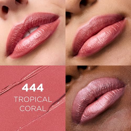 L'Oreal Paris Colour Riche Original Creamy,Hydrating Satin Lipstick with Argan Oil and Vitamin E,Tropical Coral,(Pack of 2)