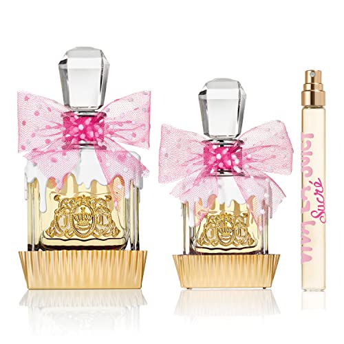 Juicy Couture Viva La Juicy Sucré Eau De Parfum, Women's Mini Perfume with Notes of Peach, Orange Flower & Whipped Cream - Fruity & Sweet Perfume for Women, EDP Spray Travel Perfume, 0.33 fl. oz