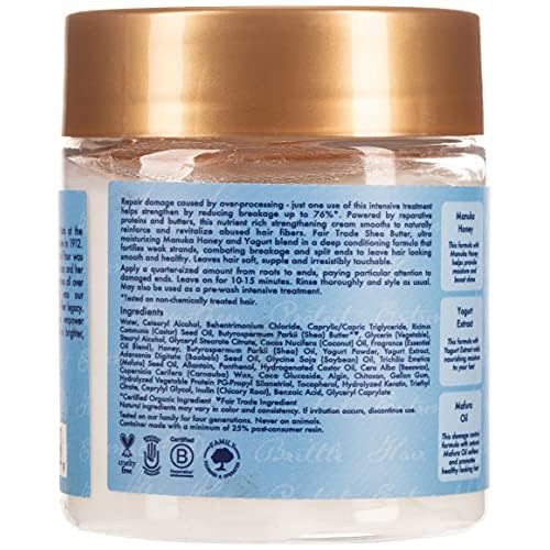Shea Moisture Manuka Honey and Yogurt Hydrate Plus Repair Protein Power for Unisex Treatment, 8 Ounce