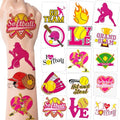 144 Piece Softball Temporary Tattoos Stickers - 16 Styles
