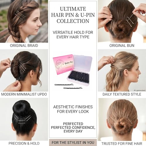 300 Pcs Black Bobby Pins - 2 Inch High Tension Hair Grips