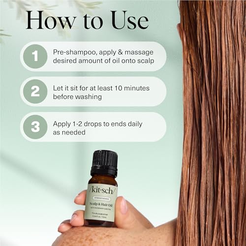 Kitsch Rosemary Hair & Scalp Oil with Biotin - Pre-Wash Hair Treatment, 10ml
