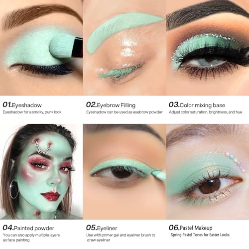 Mint Green Matte Eyeshadow - Pigmented Long Lasting