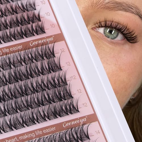Geeneiya C Curl Wispy Lash Clusters – 10-14MM Natural Look