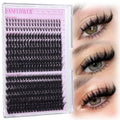 Spiky Manga Eyelash Clusters D Curve 12-20mm with Bottom Lashes