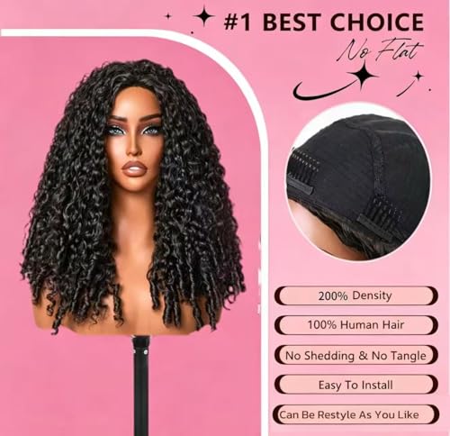 Burmese Curly Half Wig Human Hair 200% Density 16 Inch