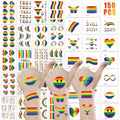 40 Sheets Rainbow Pride Temporary Tattoos with Butterflies & Flags
