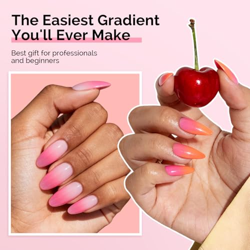 MelodySusie 40-Color Nail Powder Pigment Kit for Ombre Art