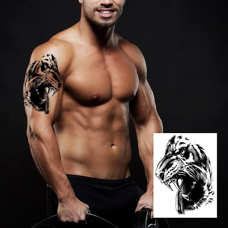 Large Temporary Tattoos, 6-Sheet Arm Sleeve Fake Tattoo Stickers