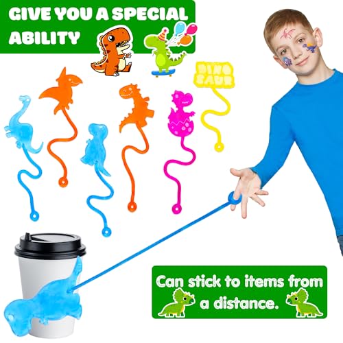 48 Piece Dinosaur Party Favors - Stick Hands & Tattoos
