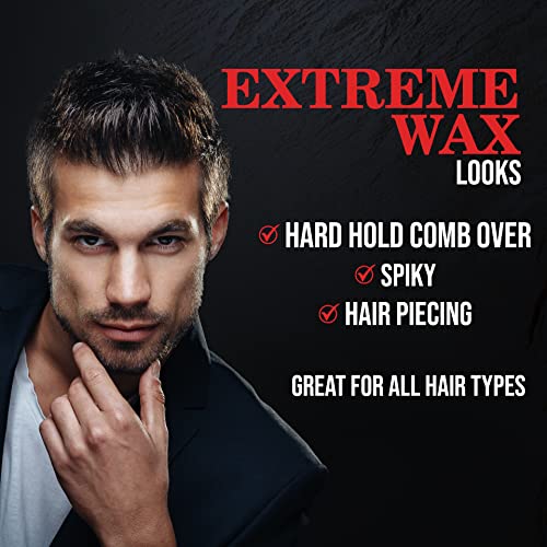 TRENDSTARTER - EXTREME WAX (4oz) - Strong Hold - Matte Finish - Premium Water Based Flake-Free Hair Wax for All Hair Types - All-Day Hold Hair Styling Pomade