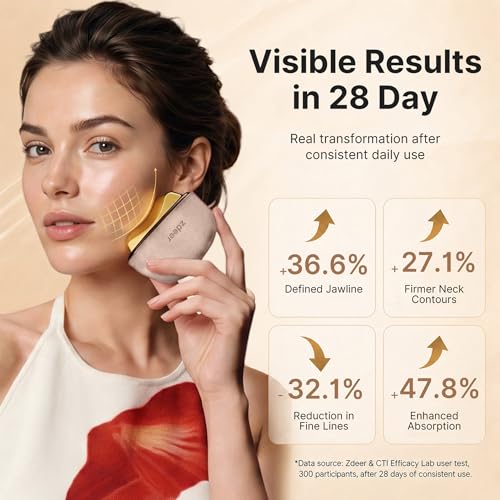 ZDEER GS5 Heated Gua Sha Facial Massager with Red Light Therapy