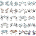 20 Sets Face Jewels - Mermaid Glitter Gems. Waterproof Temporary Tattoos for Eyes & Face. Ideal for Parties, Raves, Carnivals & Holiday Costumes - Top Rave Makeup Accessories