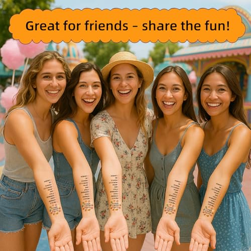 4 Pack Snacking Around the World Temporary Tattoos