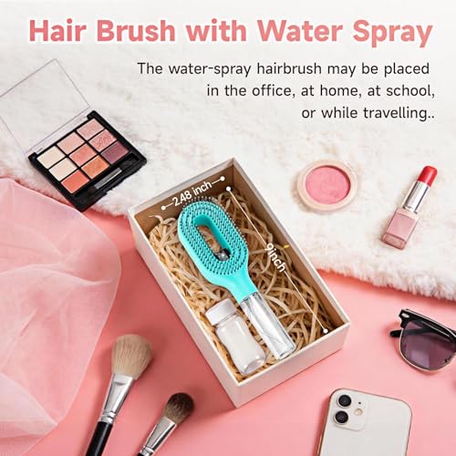 2-in-1 Hair Brush with Water Spray for Easy Detangling