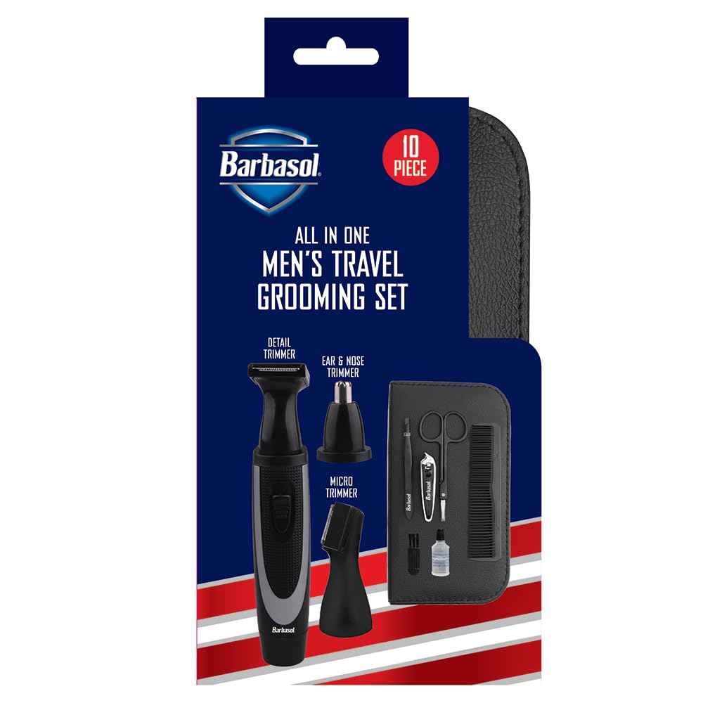 XTREME DIGITAL LIFESTYLE ACCESSORIES Barbasol CBG15000KIT 10 Piece Men's Travel Grooming Set