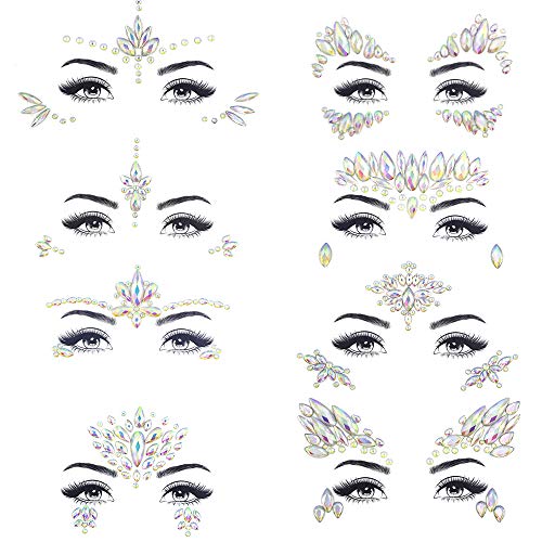 Noctilucent Face Gems Glow-in-Dark Rhinestone Stickers