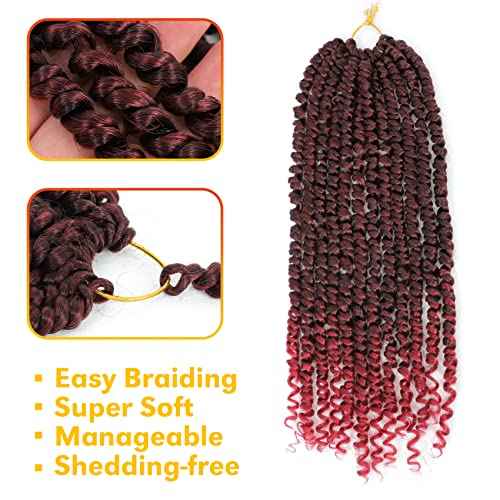 Passion Twist Hair 14 Inch Passion Twist Crochet Hair 9 Packs Crochet Hair for Black Women Pretwisted Crochet Twists Hair Pre Looped Tbug