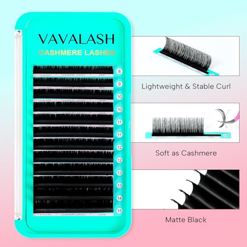 VAVALASH Cashmere Lashes 0.15mm - Premium Matte Black Eyelash Extensions