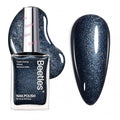 Beetles Cosmic Pulse Blue Glitter Nail Polish - Quick Dry, Long-Lasting