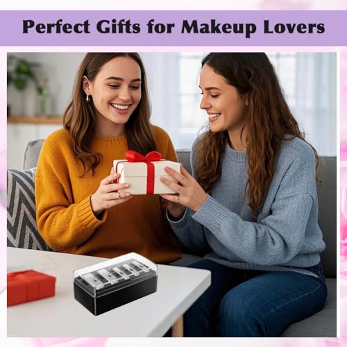 5-Hole Cosmetic Makeup Pencil Sharpener - 2 Pack with Cleaning Picks (Black)