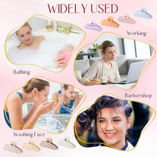 Yuxung 16 Pcs Light Color Hair Claw Clips Set 4.33 Inch Bulk for Women