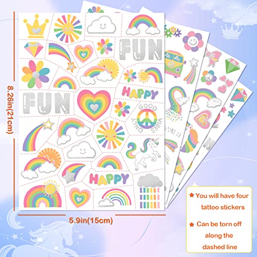 Waterproof Temporary Tattoos - 118pcs Kids Party Supplies
