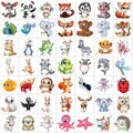 2" Large Temporary Tattoos for Kids – 80 Cartoon Animal Designs