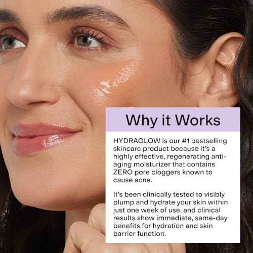 CLEARSTEM - HYDRAGLOW Stem Cell Moisturizer - Bakuchiol + Squalene - Youthful Skin Face Moisturizer - All Skin Types - Facial Skin Care Products - Gluten Free, Cruelty Free - 2 fl oz / 60ml