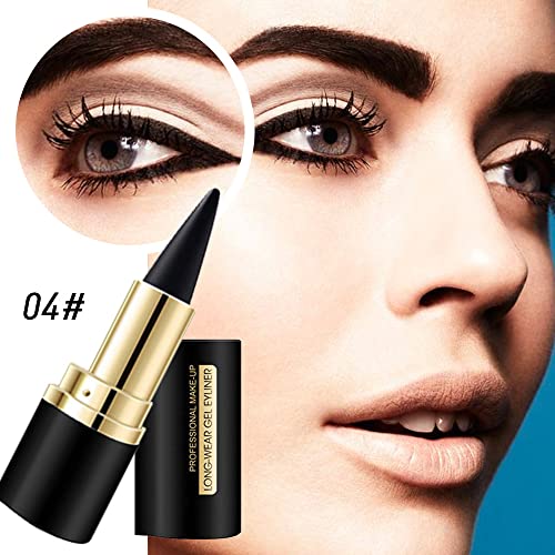 Black Brown Gel Eyeliner Pencil Set - Waterproof Long Wear (2 Pack)