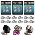 12 Pack Pro 4 Head Replacement Blades for Head Razors Gold PRO, Silver PRO, Platinum PRO¡¦ Series, Precision Replacement Blades for Head, Face, and Body Grooming.(12Pack, 3Set)