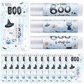 24 Pcs Halloween Baby Shower Favors a Little Boo Is Almost Due Baby Shower Gifts Girl Boy 0.15oz Lip Balms Bulk for Prizes Gender Reveal Souvenirs Gift Bags Stuffers Supplies (Blue)