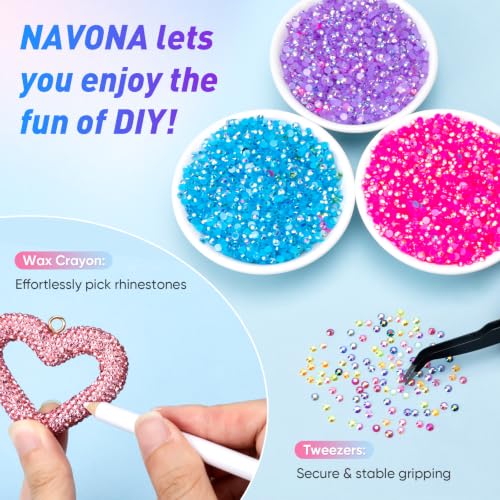 40000pcs Resin Rhinestones Bedazzling Kit - 40 Colors 3mm Flatback Gems